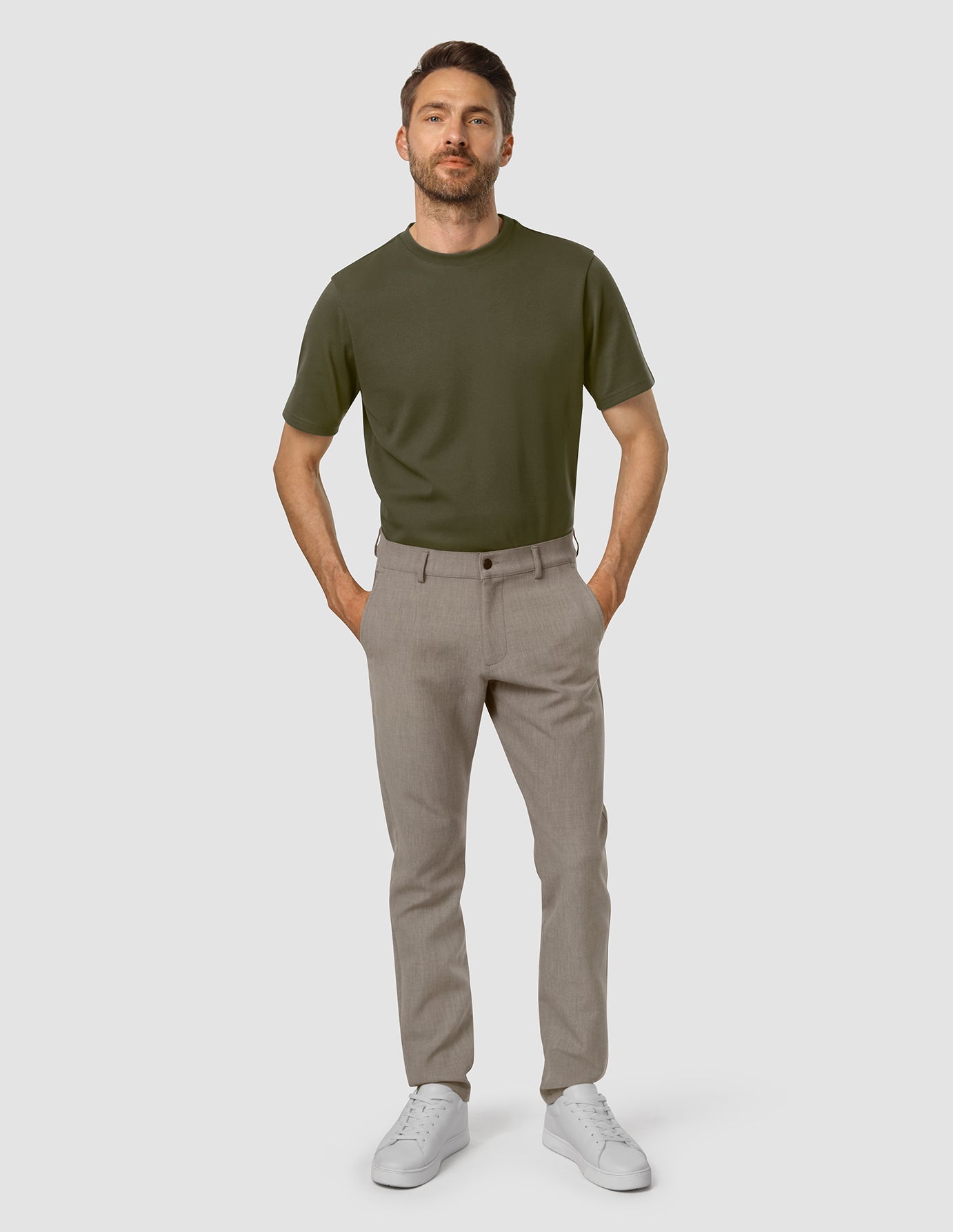 Heavy Edition Pants Slim Khaki Melange 2.0